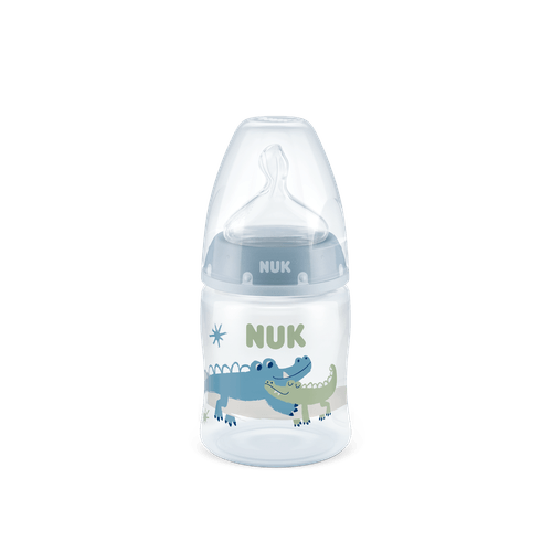 Mamadeira Anticólica Controle Temperatura 150ml NUK - Azul