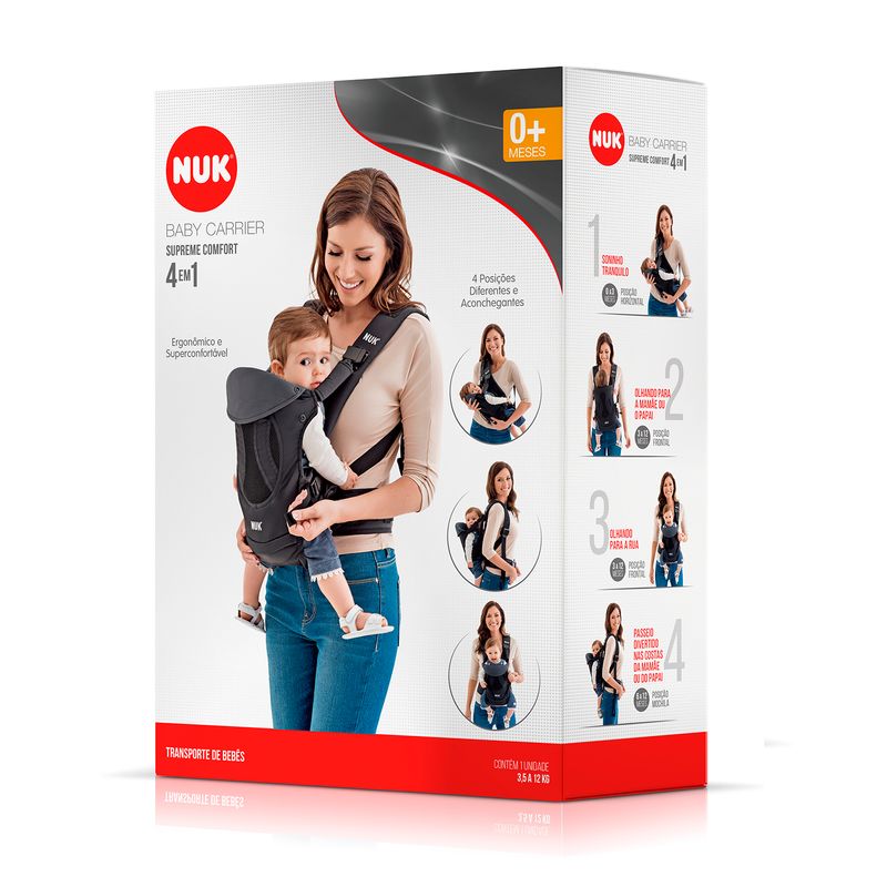 Canguru Baby Carrier Supreme Comfort 4 em 1 - NUK - Passeio do