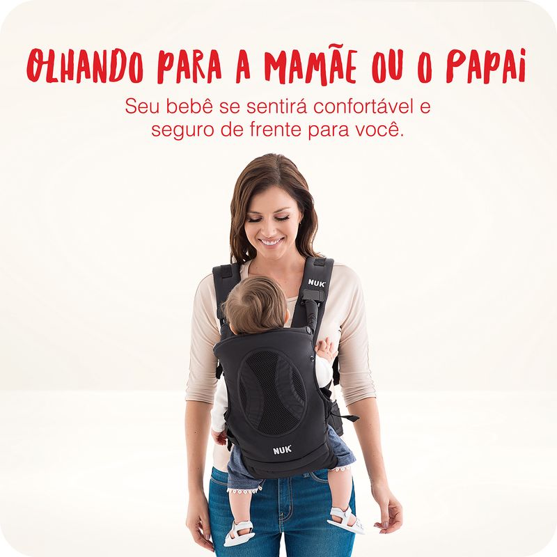 NUK Baby Carrier Supreme Comfort 4 Em 1 - Preto : : Bebês