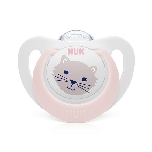 Chupeta 0 a 6 meses NUK Star - Rosa