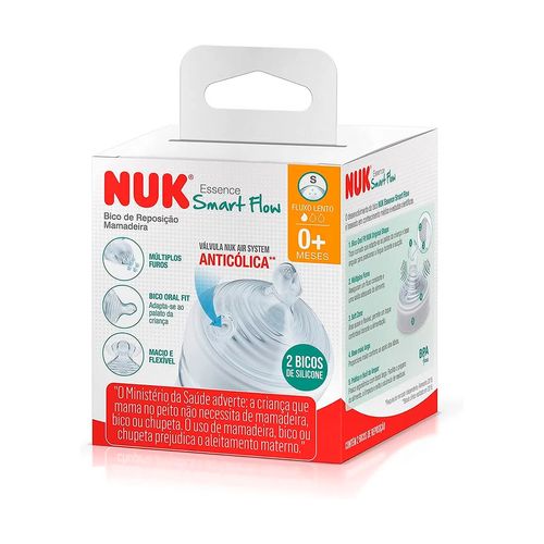 Kit 2 Bicos de Mamadeiras Smart Flow Líquidos Ralos 0m+ NUK