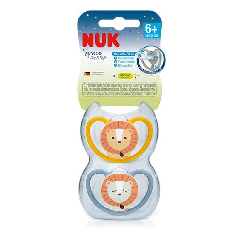 Kit de Chupeta Space 6+ meses NUK - Azul