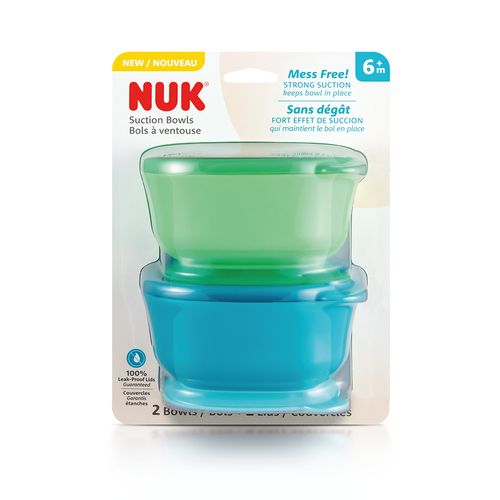 Kit 2 Bowls com Ventosa e Tampa NUK