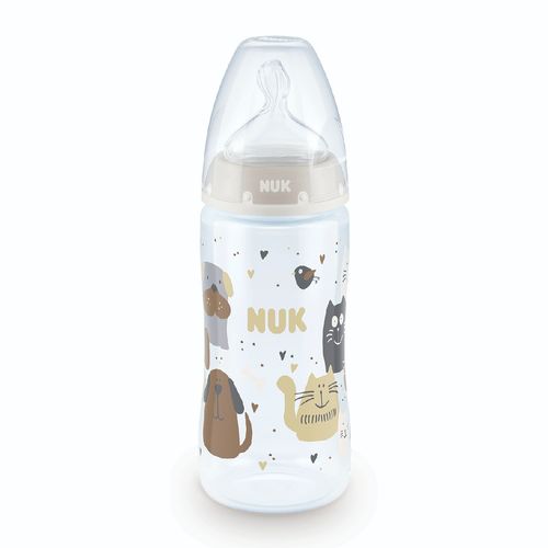 Mamadeira Anticólica Controle Temperatura Cats&Dogs 300ml NUK