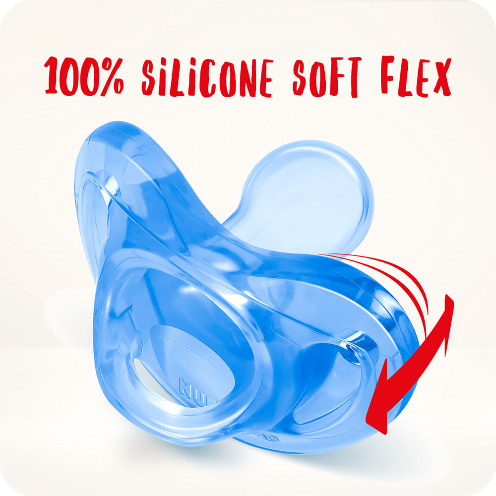 Chupeta Sensitive Soft 100% Silicone Boy S1 (0 a 6 meses) – NUK - Medical